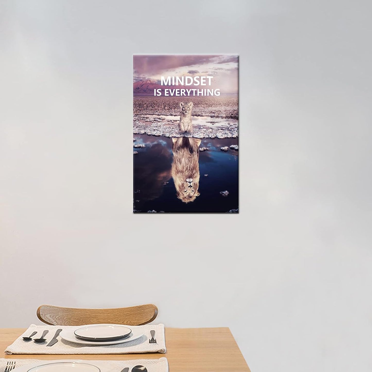 GoForArt Dream Big Motivational Canvas Wall Art, Inspirational Famous Quote Bedroom Living Room Decor, Positive Modern Landscape Mountain Office Dorm Room Poster Print (Inspirational-12, 12''x18'')