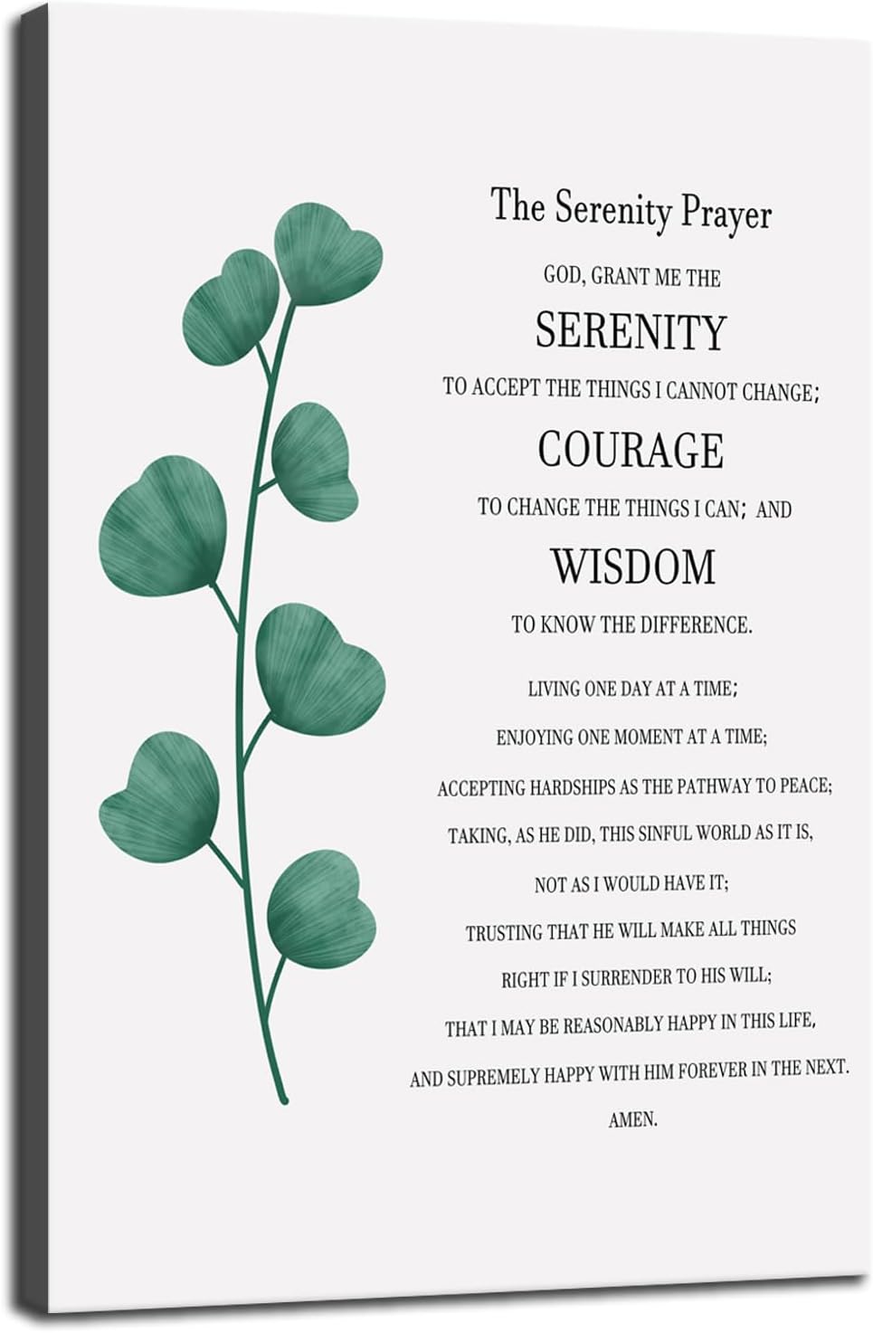 Inspirational Entrepreneur Quotes Wall Art Motivational The Serenity Prayer Painting Prints on Canvas Modern Inspiring Christian Posters Prints Artwork Home Office Wall Decor[12''W X 18''H]