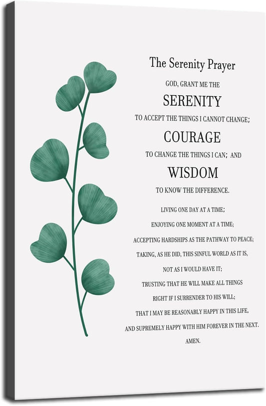 Inspirational Entrepreneur Quotes Wall Art Motivational The Serenity Prayer Painting Prints on Canvas Modern Inspiring Christian Posters Prints Artwork Home Office Wall Decor[12''W X 18''H]