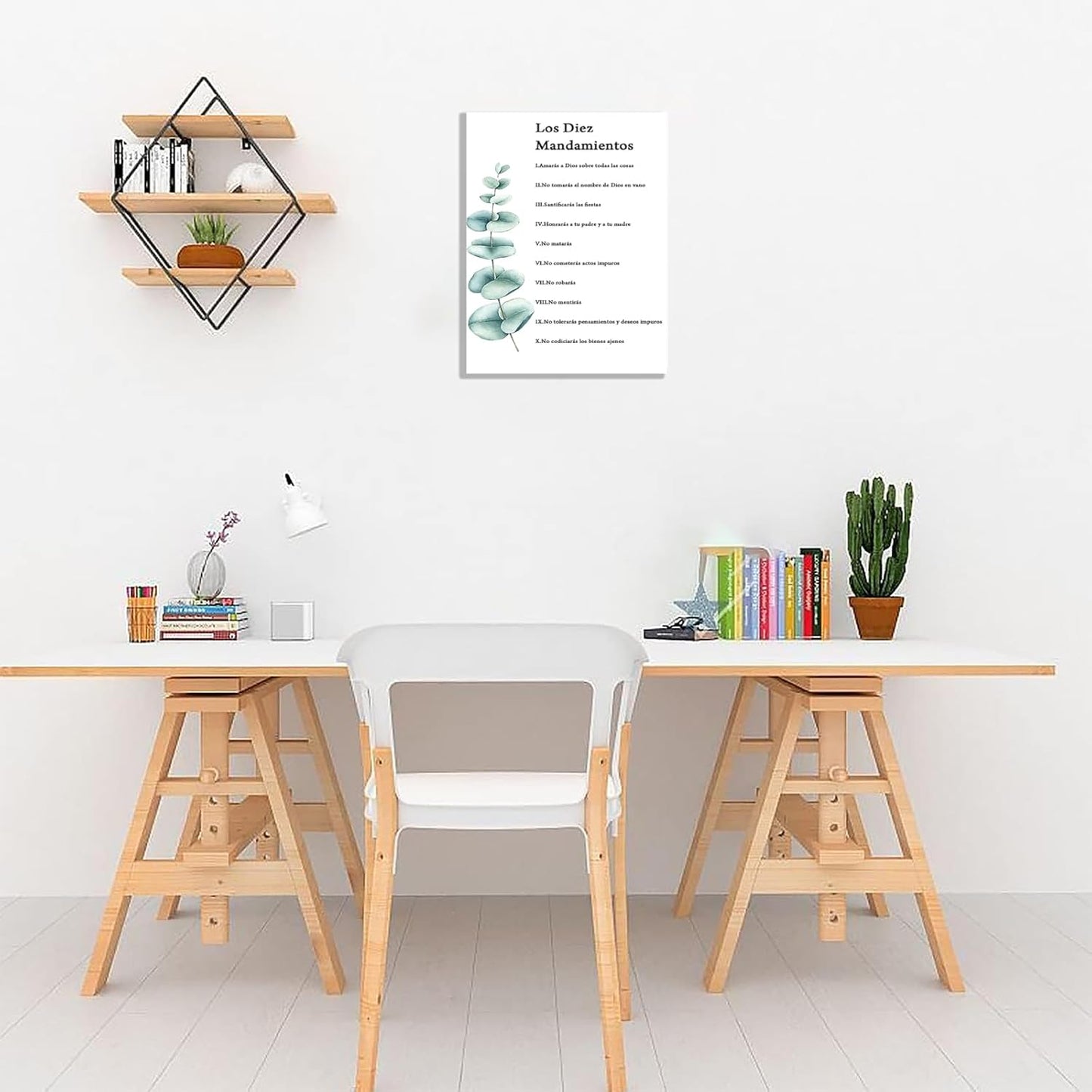 Los 10 Mandamientos En Español Para Pared Canvas Wall Art 10 Commandments Bible Verses Poster Inspirational Print Religious Painting Christian Prayer Room Office Living Home Decor Gifts 8 * 12 Inch