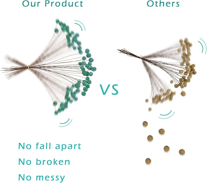 24 PCS Dried Craspedia Billy Balls Flowers, 18” Natural Dried Flowers Bouquet for Vase Floral Arrangements Wedding Table Centerpieces Party DIY Home Decor (Blue)