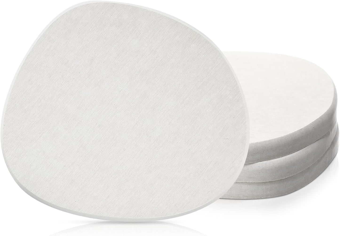 Diatomaceous Earth Coaster ，Set of 4，Unique White Absorbent Coasters for Drinks，Modern Aesthetic Instant Dry Stone Drink Coasters（4,White）