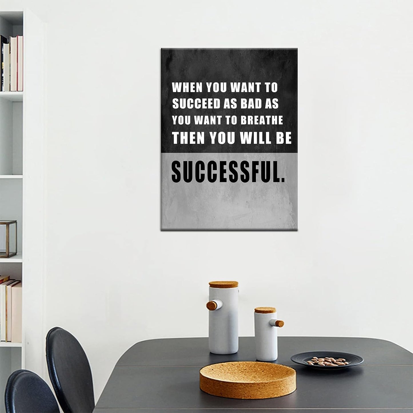 GoForArt Dream Big Motivational Canvas Wall Art, Inspirational Famous Quote Bedroom Living Room Decor, Positive Modern Landscape Mountain Office Dorm Room Poster Print (Motivational-06, 18.00" x 24.00")
