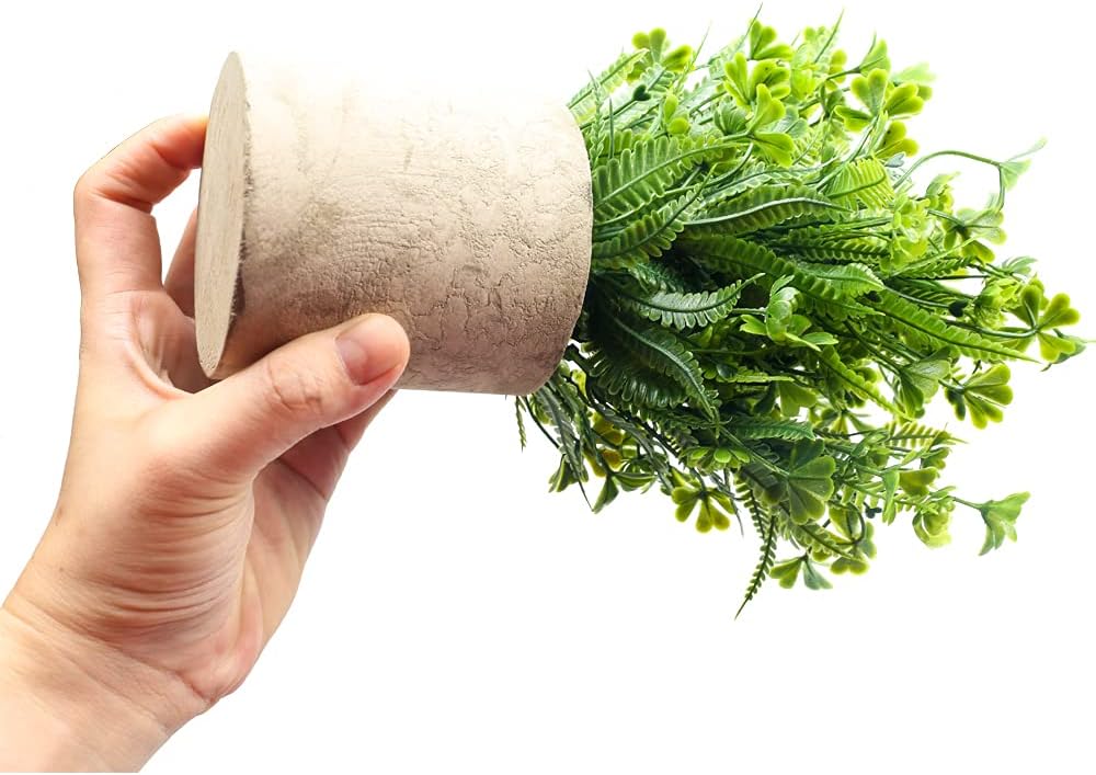 Fake Four Leaf Clover Plants for Bathroom Home Office Desk Decor, Small Artificial Faux Greenery for Farmhouse Decorations (1)