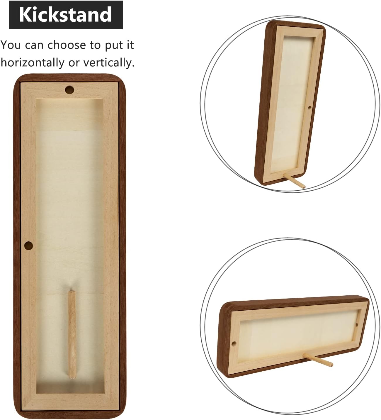 Hans 4""x16"" Collage Picture Frame with Single Mat, 1.5x2.5 Collage Matted Frame - Wall Mounting Horizontal or Vertical Display(8 Openings), Walnut