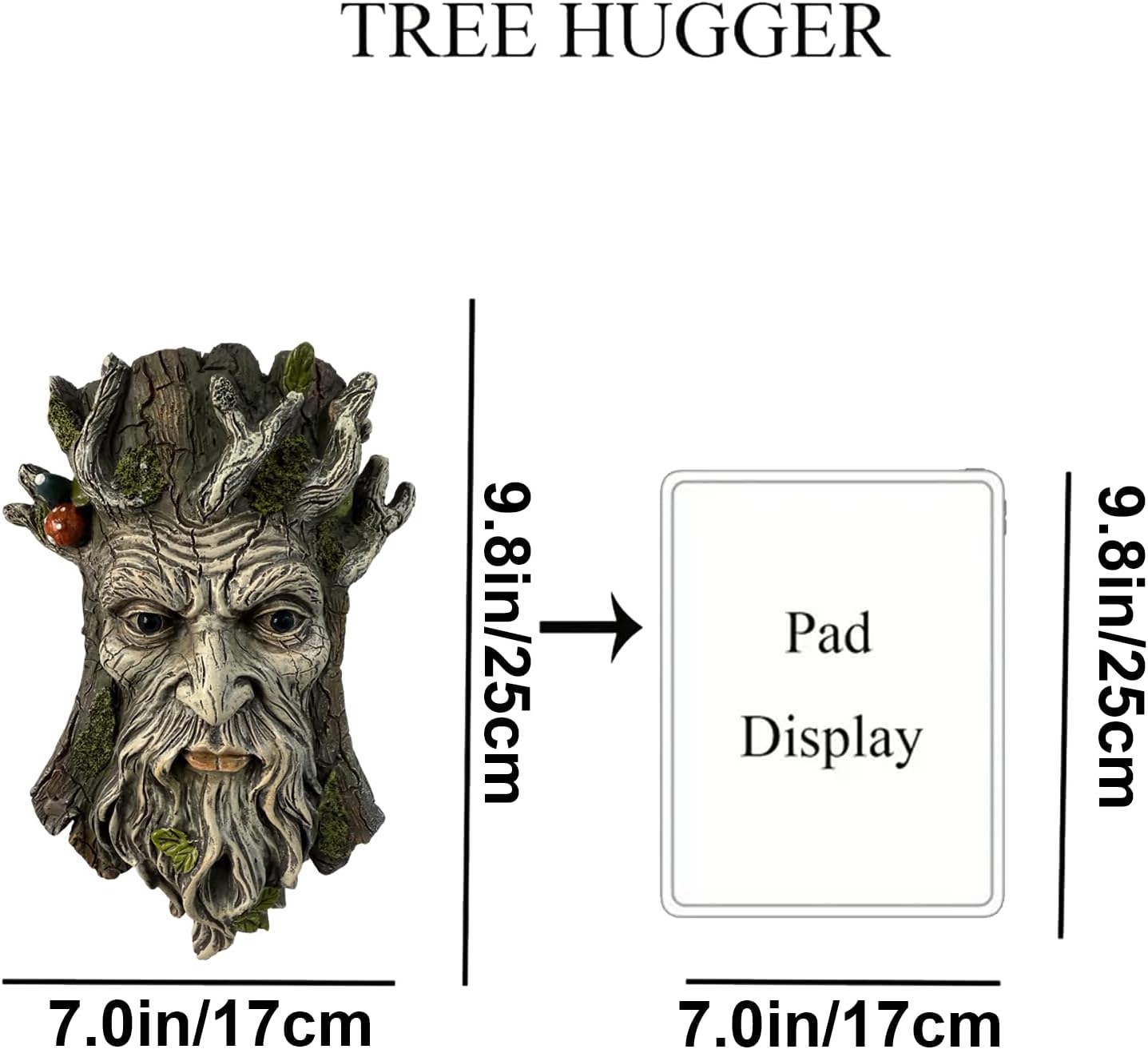 Blue Eye Mushroom Tree Face Sculpture, Funny Blue Eye Mushroom Old Man Tree Hugger Statue, Indoor & Outdoor Creative Props for Garden and Home