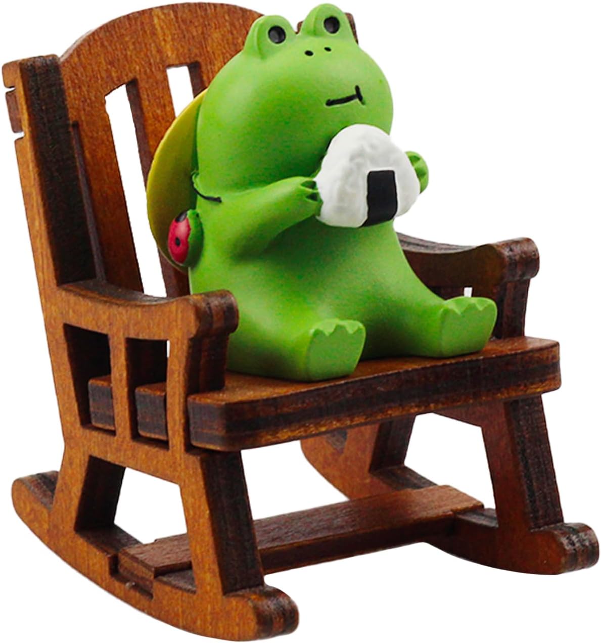 Miniature Frog Figurines Statue - Cute Frog Sculpture for Outdoor Fairy Garden and Desk Decorations - Adorable Frog Figurine Statue Decor for Plant Shelf Desk Office Bedroom(Chair)