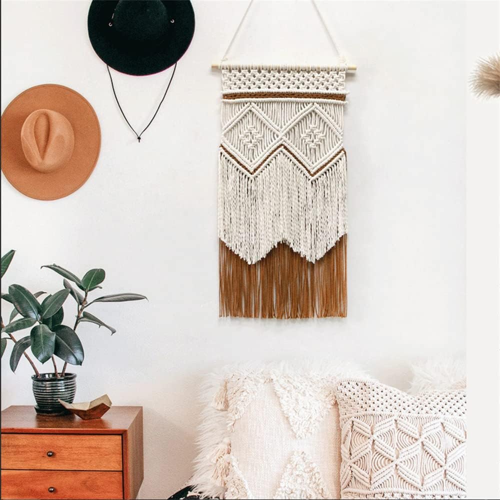 BMIDRUT Hanging Macrame Tapestry Dream Catchers Hand Woven Tapestries Boho Wall Art Decor Home Wall Decor Wall Pediment