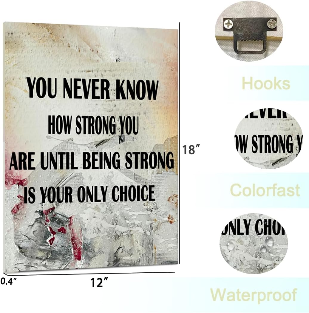 GoForArt Motivational Canvas Wall Art, Famous Quote Inspirational Prints Wall Decor, Motivational Poster for Office Living Room, Bedroom Dining Room Artwork Home Decoration 12x18in