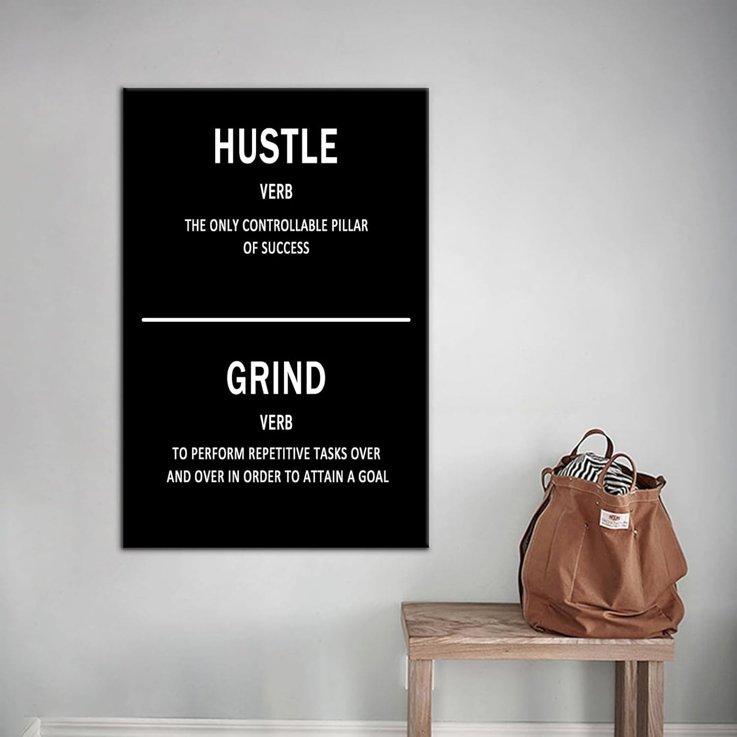 Inspirational Wall Art Positive Motivational Poster Entrepreneur Quotes Wall Decor For Living Room Bedroom Office Bathroom Canvas Print Sign Framed Art Decoration Ready to Hang [24''Wx36''H]