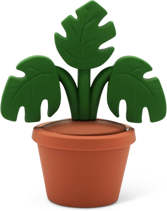 Mini Garden Figurines for Desk Decor – Cute Accessories for Fairy Gardens, Terrariums, Succulent Pots & Office Spaces – Tiny Plant Decor Statues - Monstera