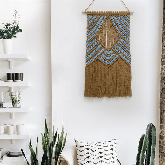 BMIDRUT Hanging Macrame Tapestry Dream Catchers Hand Woven Tapestries Boho Wall Art Decor Home Wall Decor Wall Pediment