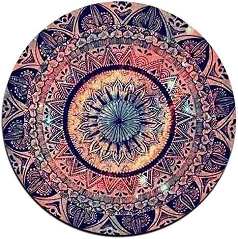 Mandala Pattern Round Coaster Set - Made of Recycled Rubber - Set of 4