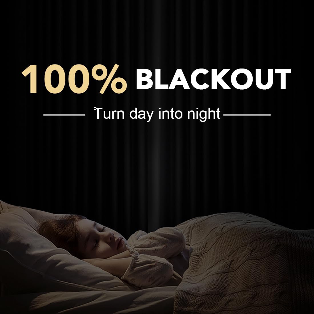 H.VERSAILTEX Linen Curtains 100% Blackout Curtains for Bedroom 96 inch Long Full Light Blocking Nature Linen Blended Window Curtains for Living Room Nickel Grommet (2 Panels, Heathered White)