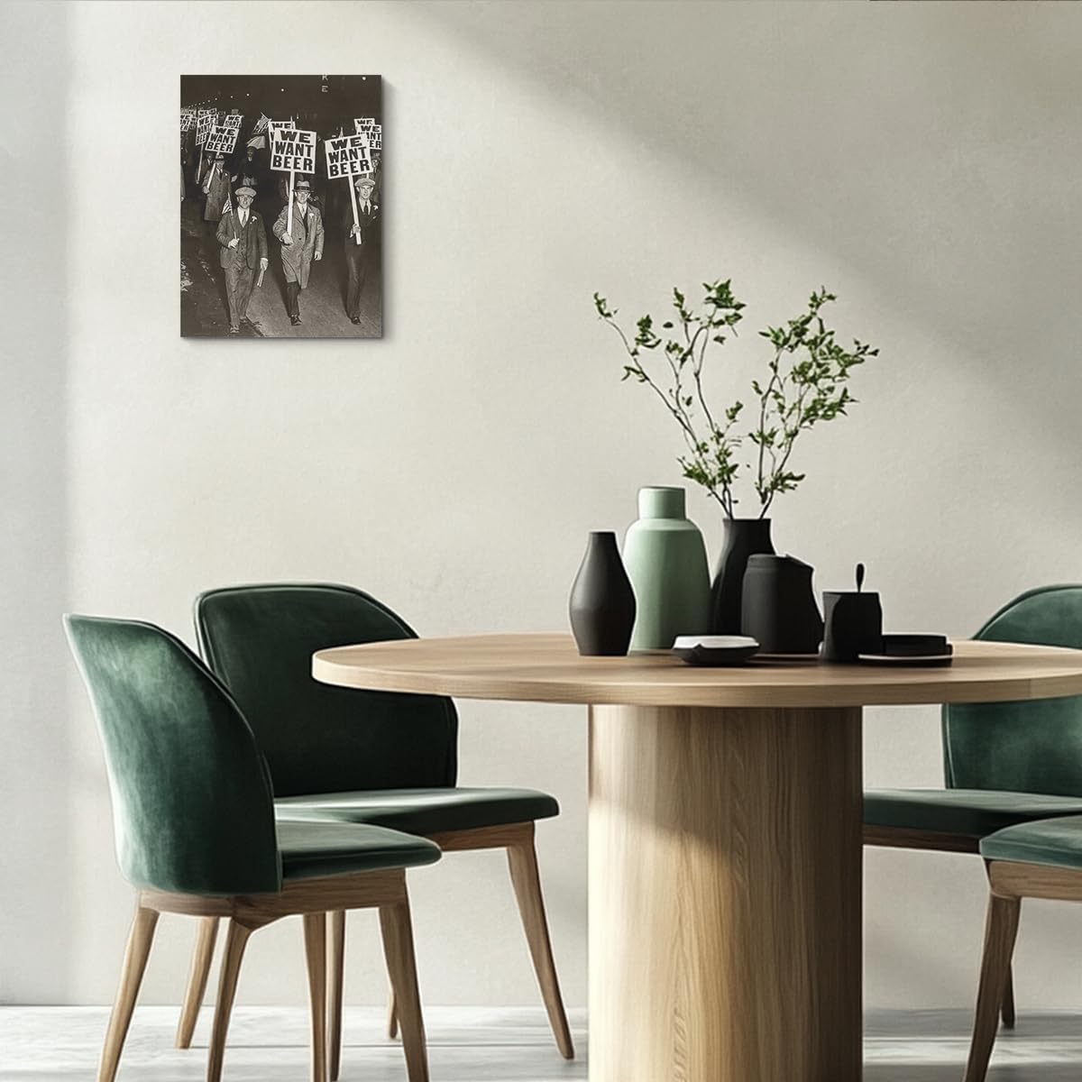 Beer Poster Vintage Prints Beer Prohibition Wall Art for Men, Bar Art Vintage Posters, Prohibition Decor Funny Wall Art Picture Poster, Black and White Photos for Home Bar Cafe Dorm Funny Gift for Men