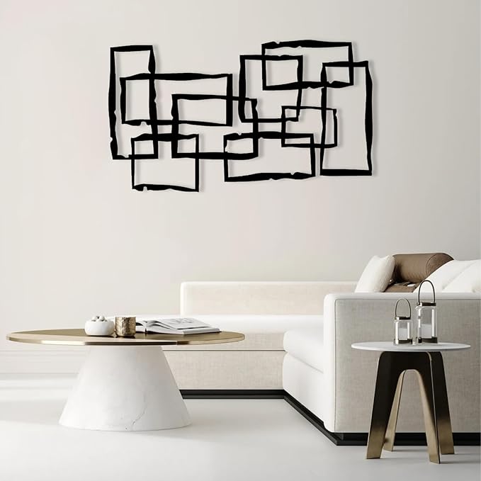 Cadeali Metal Wall Art-Decorative Abstract Metal Wall Art, Large Retro Metal Wall Decor, Mid-Century Vintage Wall Art, Modern Home Decor, Housewarming Gift (22 x 38.6” / 56 x 98 cm, Gold)