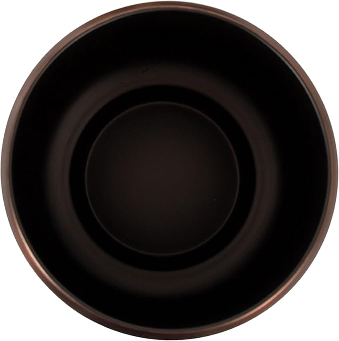 Kate and Laurel Portell Round Indoor Metal Planter Pot, 12 x 12 x 12, Bronze, Vintage Circular Planter for Indoor Plants Living Room or Sunroom Decor