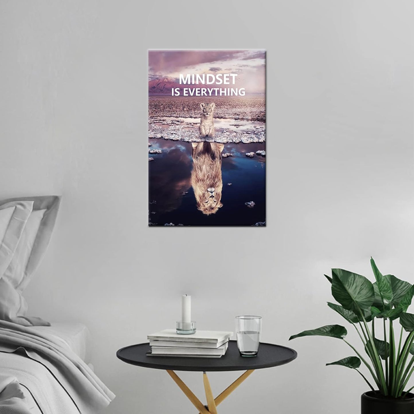 GoForArt Dream Big Motivational Canvas Wall Art, Inspirational Famous Quote Bedroom Living Room Decor, Positive Modern Landscape Mountain Office Dorm Room Poster Print (Inspirational-12, 12''x18'')