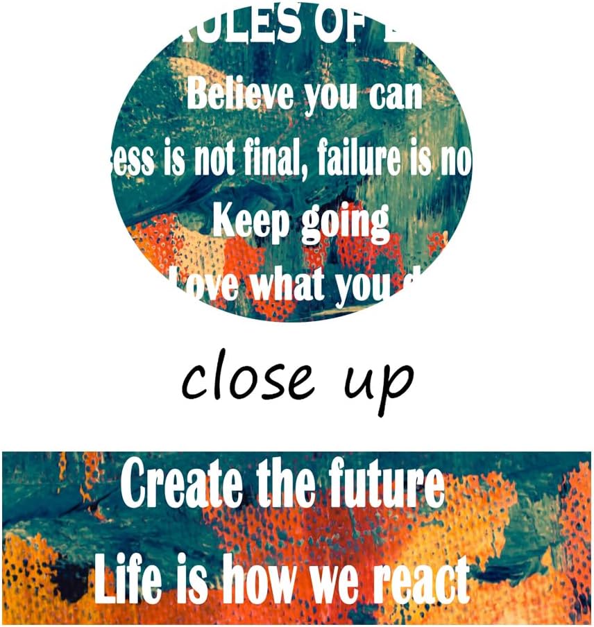 GoForArt Motivational Canvas Wall Art, 7 Rules Of Life Inspirational Prints Wall Decor, Positive Poster for Office Living Room, Famous Quote Bedroom Dining Room Artwork Home Decoration