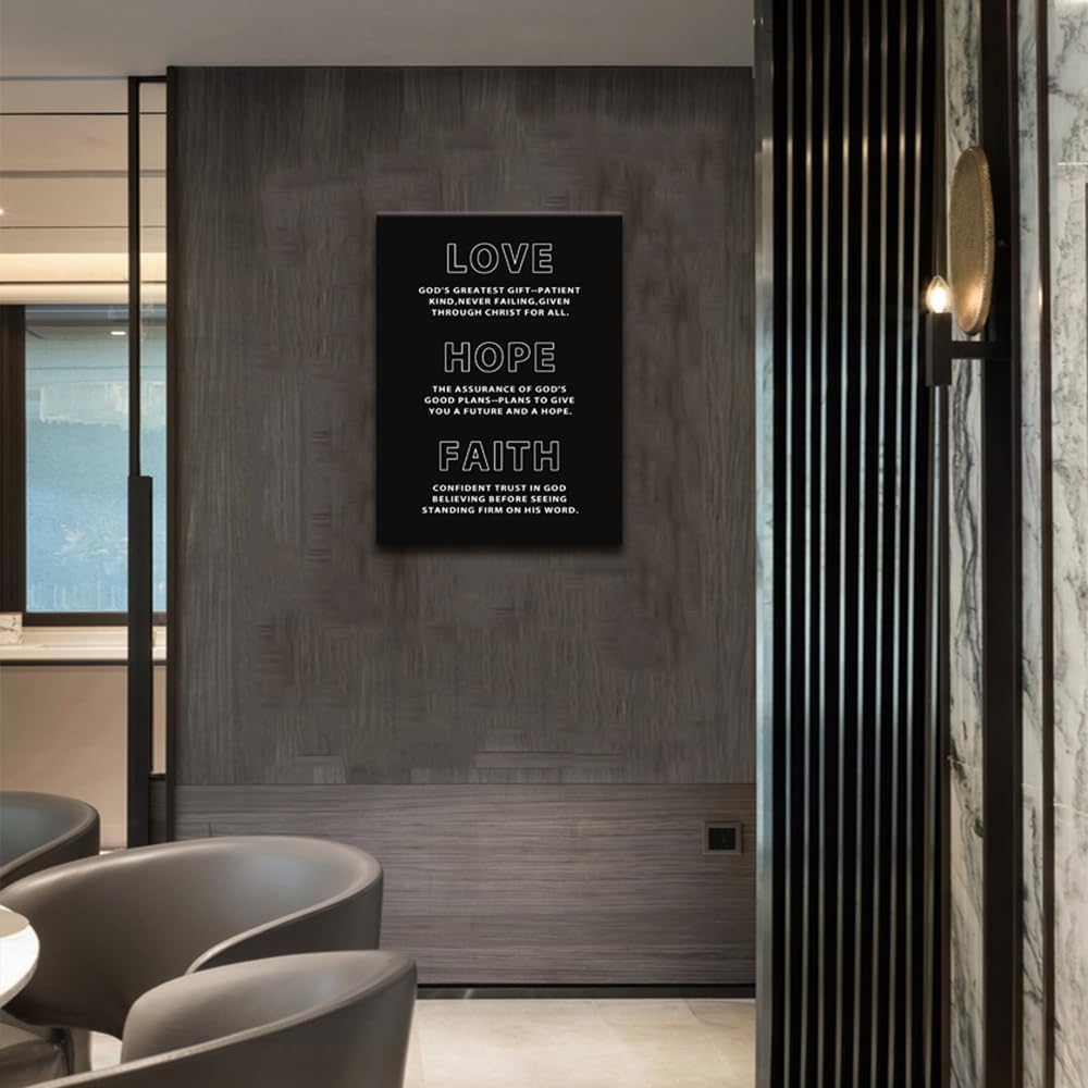 Inspirational Canvas Wall Art Office Decor Motivational Positive Entrepreneur Quotes Love Hope Faith Painting Poster Pictures Print Wall Decor Artwork for Bedroom Living Room Framed[18''W X 24''H]