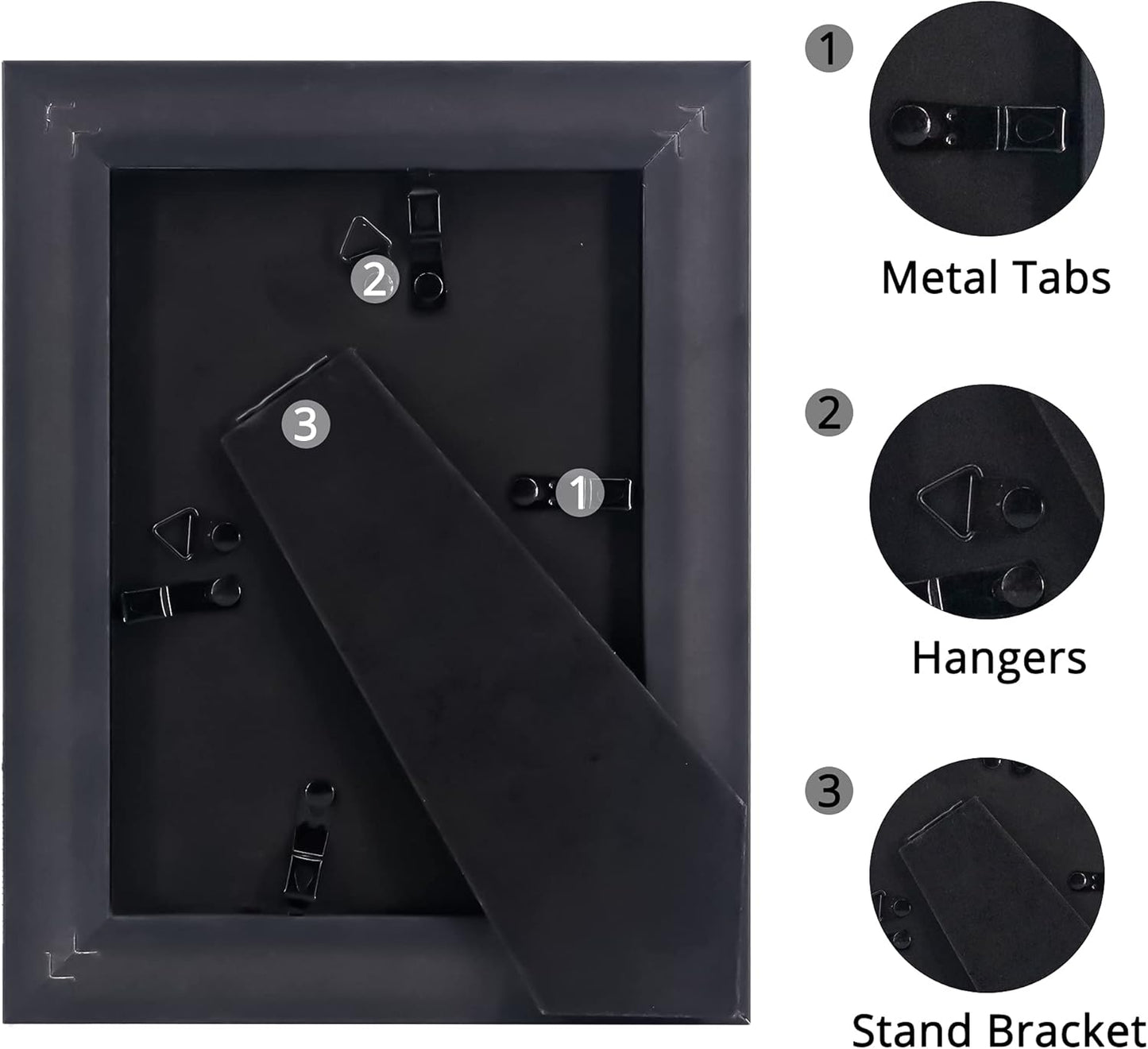 GraduationMall 5x7 Picture Frames, Real Glass, Display Photos for Wall or Tabletop, Mahogany with Gold Beads, 2-Pack