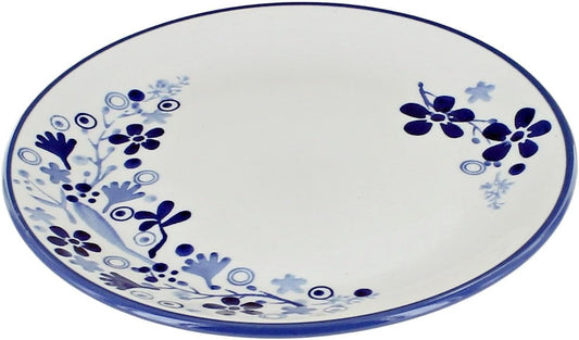 Blue Rose Polish Pottery - Blue Susanna Dessert Plate - 7" Diameter - Beautiful Plate for Cake, Appetizers, or Snacks