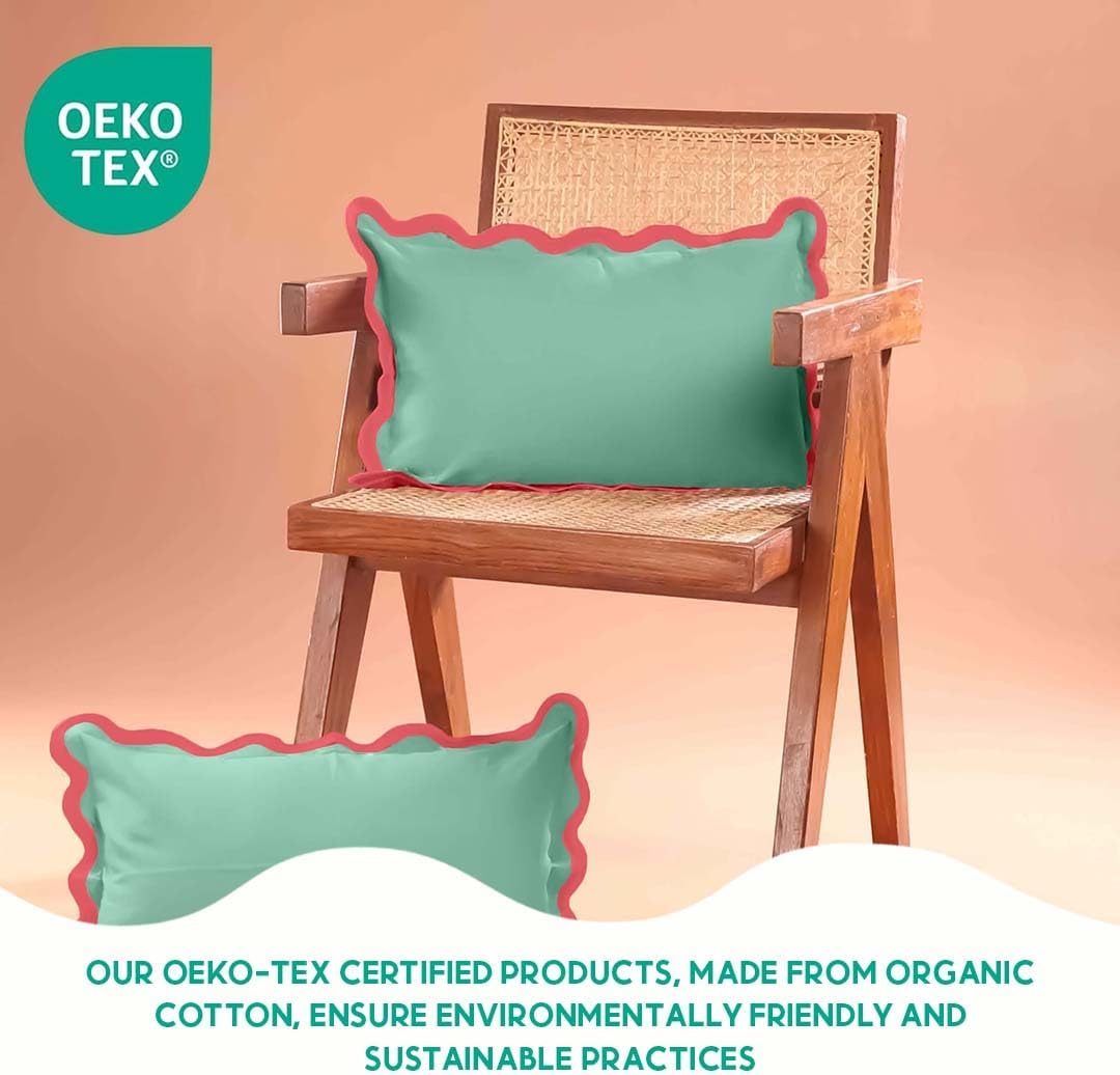 Folkulture Christmas Throw Pillow Covers 12x20 Lumbar – Decorative Couch Pillows for Living Room, Set of 2 Cute Outdoor Boho Pillow Covers, Green Xmas Throw Pillows for Christmas Décor