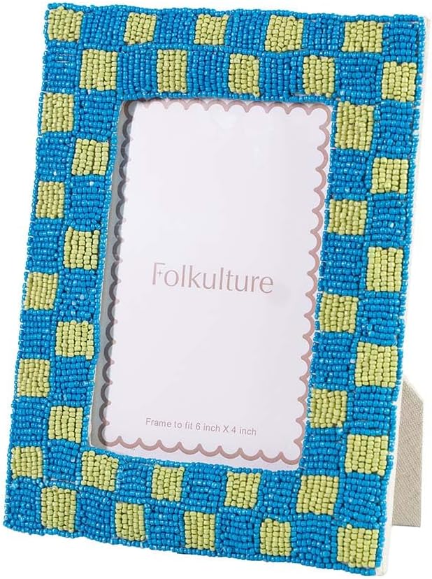 Folkulture Picture Frames for Wall Décor | (4 x 6) Photo Frame with Plexiglass | Vertical and Horizontal Formats Picture Frames | Wall Hanging or Tabletop Boho Picture Frame