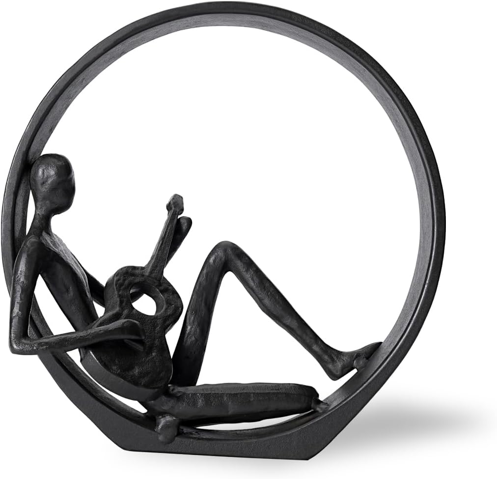 Guitar Figurines Home Decor - Music Decorations for Home, Musician Player Collectible Figurine,Guitar Statue/Sculpture Gifts for Women and Men