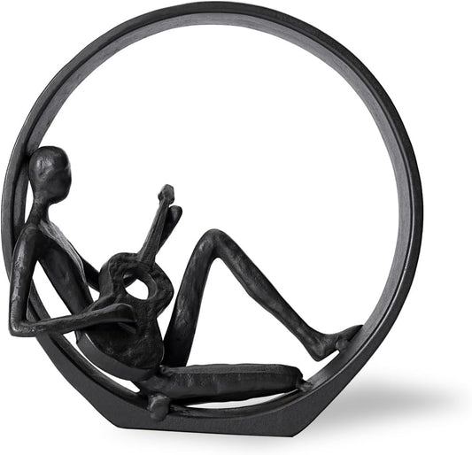 Guitar Figurines Home Decor - Music Decorations for Home, Musician Player Collectible Figurine,Guitar Statue/Sculpture Gifts for Women and Men