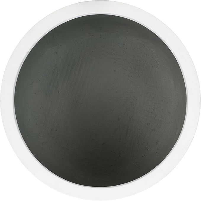 SAFAVIEH Outdoor Collection Nardo White Cement Ficonstone Planter Pot Set of 2