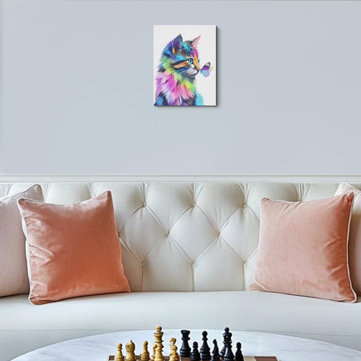 HZMLYDJ Cat Mom Wall Art Decor, Cute Cat Poster Gifts for Girl Women Toddler Room Bedroom Living Room Bathroom Home Baby Nursery Wall Decor Ready To Hang Aesthetic