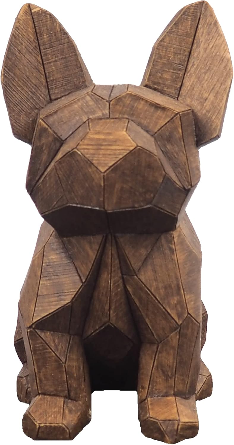 Hymmah Dog Home Decor Statue Rustic Home Decorations for Living Room, Boho Sculpture Resin Animal Collectible Figurines for Indoor Decor