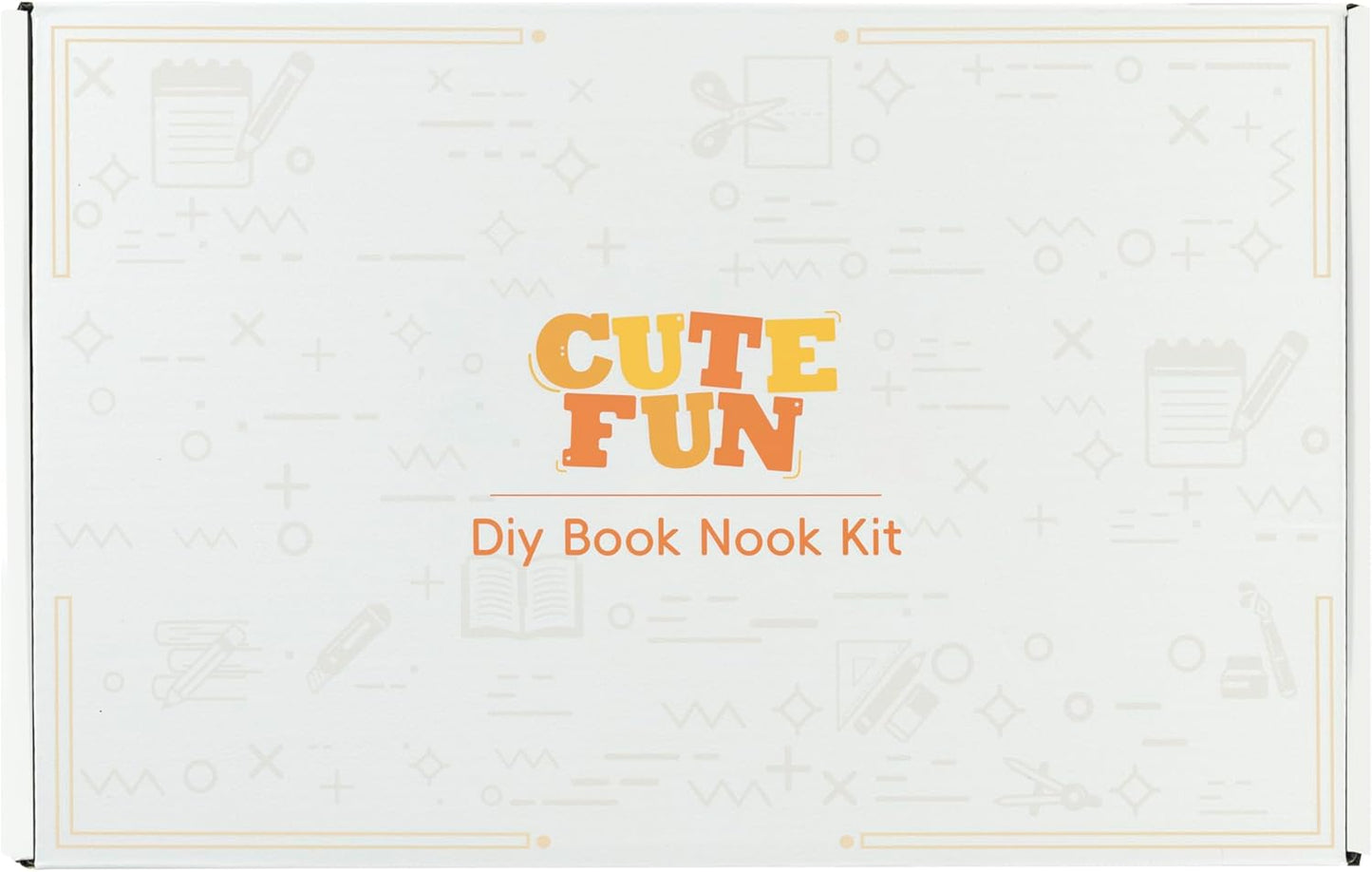 Cutefun Book Nook Kit - DIY Miniature Dollhouse Kit 3D Creative Decorative Bookend 3D Wooden Puzzle for Adults, Bookshelf Insert Library Decor with LED Light (The Scholar's Bookstore)