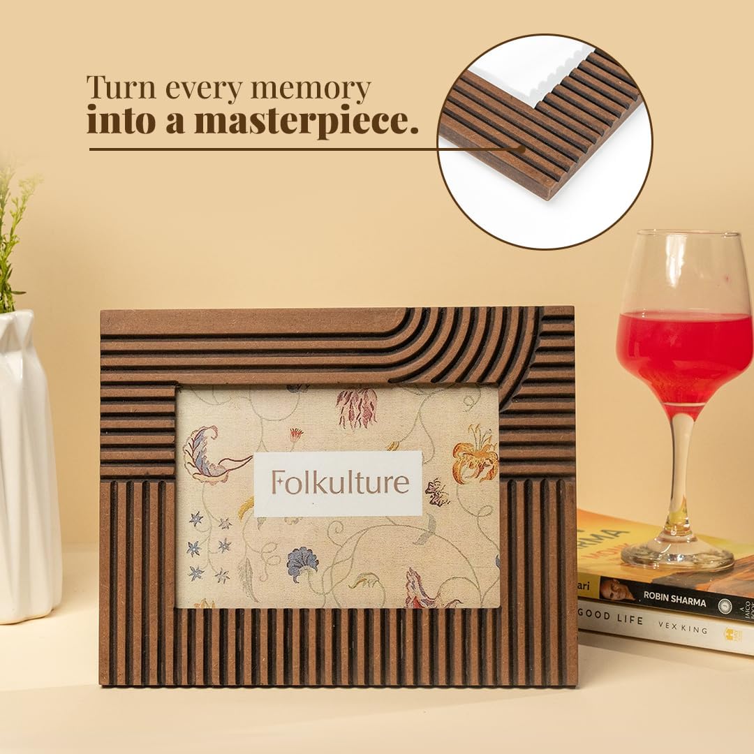 Folkulture Picture Frames | (5 x 7) Wooden Fall Picture Frame- Wall Decor | House Decor- Birthday Gift for mother | Large Picture Frames for Office Decor| Photo Frame Gifts for Women, Wedding.