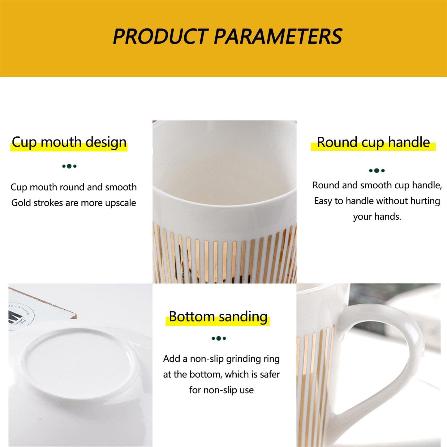 JINYISI Reflective Horse Mirror Mug, Rotating Dynamic Reflection Coffee Cup and Saucer Set for Cappuccino, Milk, Espresso, Tea