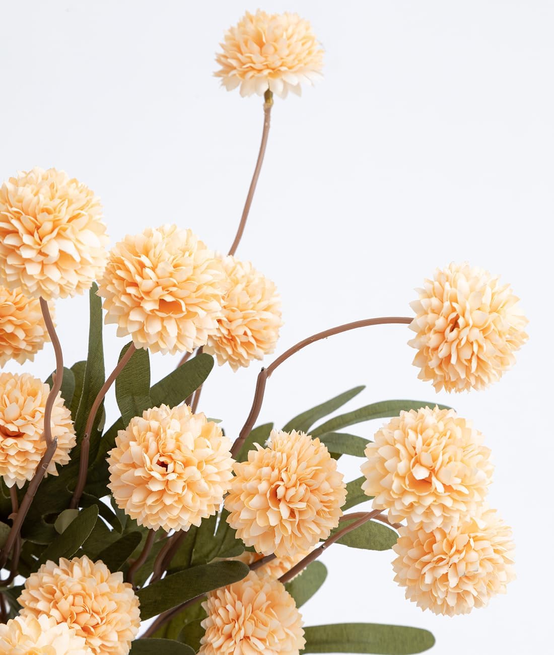 Laelfe 5pcs Dandelion Artificial Flowers Bridal Bouquet Wedding Home Party Decor (Light Yellow)