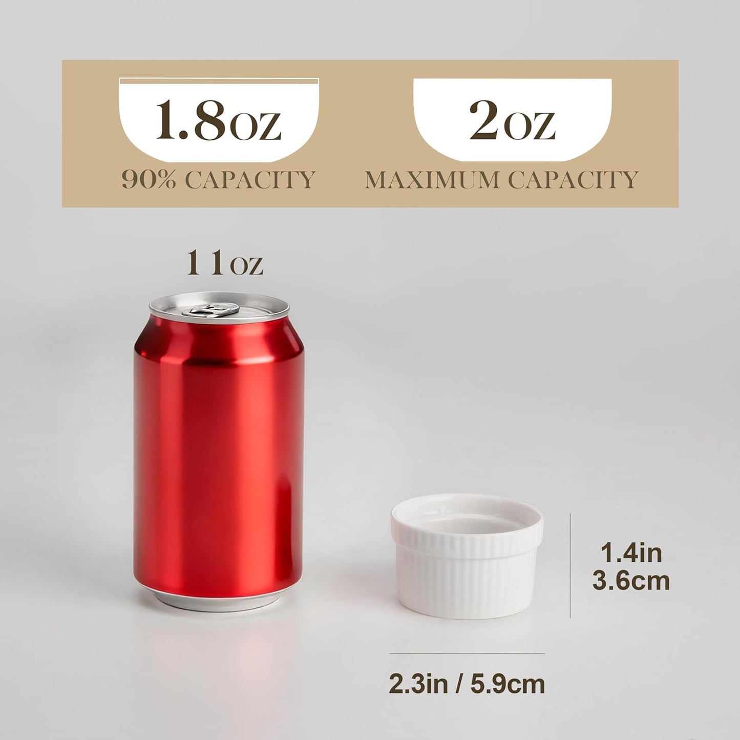 MALACASA Mini Ramekins 1.5 oz set of 24, Ramiken, Ceramic Creme Brulee Ramekins, White Custard Cups, Small Dipping Bowls for Kitchen Serving Sauce Condiments, Dishwasher Oven Safe, Series RAMEKIN.DISH