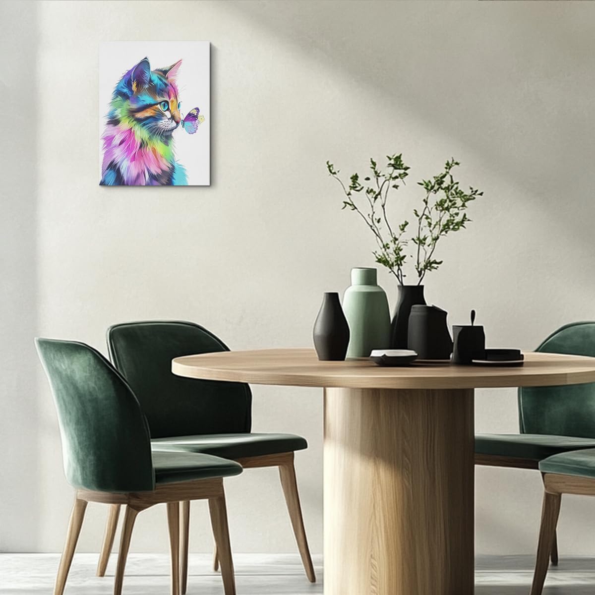 HZMLYDJ Cat Mom Wall Art Decor, Cute Cat Poster Gifts for Girl Women Toddler Room Bedroom Living Room Bathroom Home Baby Nursery Wall Decor Ready To Hang Aesthetic