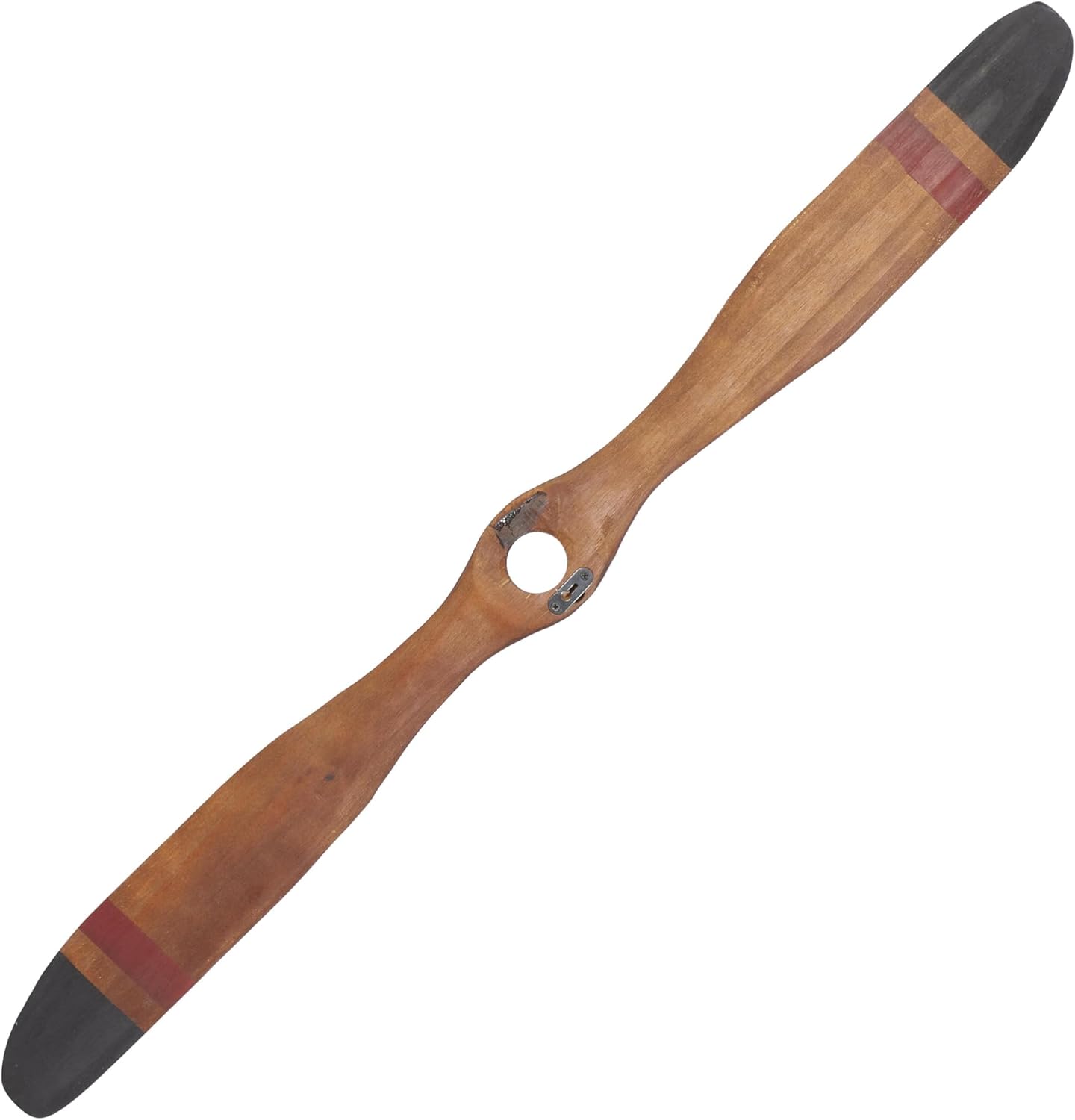 Deco 79 Traditional Wooden Airplane Propeller Decor, 5" H x 48" L, Polished Brown Finish, Model:92671