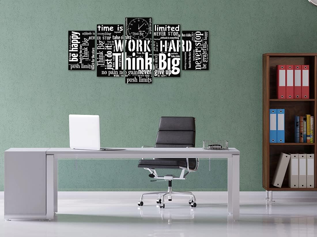 Biufo Inspirational Quotes Wall Art Canvas Painting Black White Motivational Words Pictured for Living Room Office Decor (X-Large)