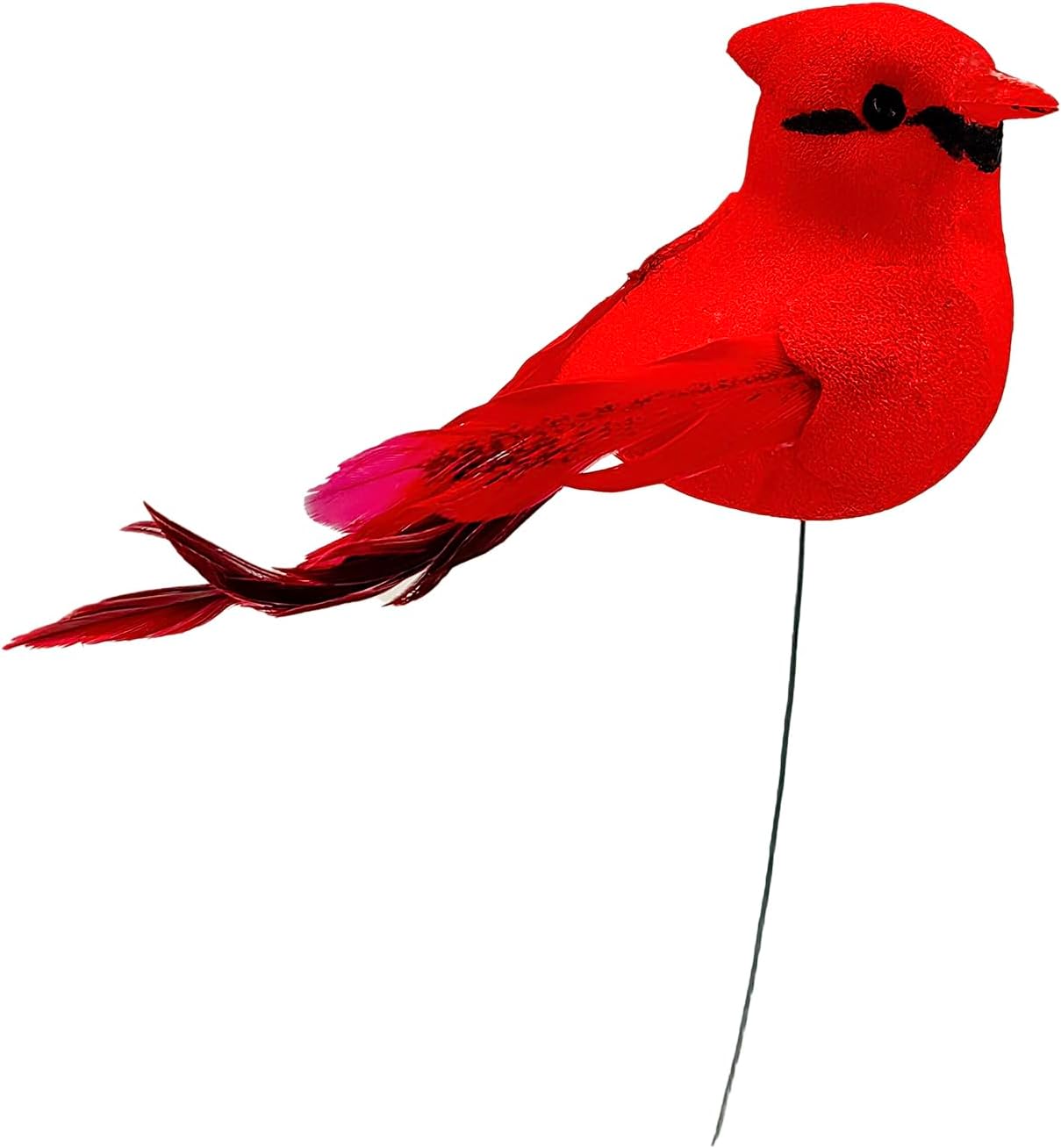 Berfutall-Cardinal Clip On Christmas Tree Ornament Decorations - Red Feathers Set of 24Pieces Each is 2.8" Lon(D)…