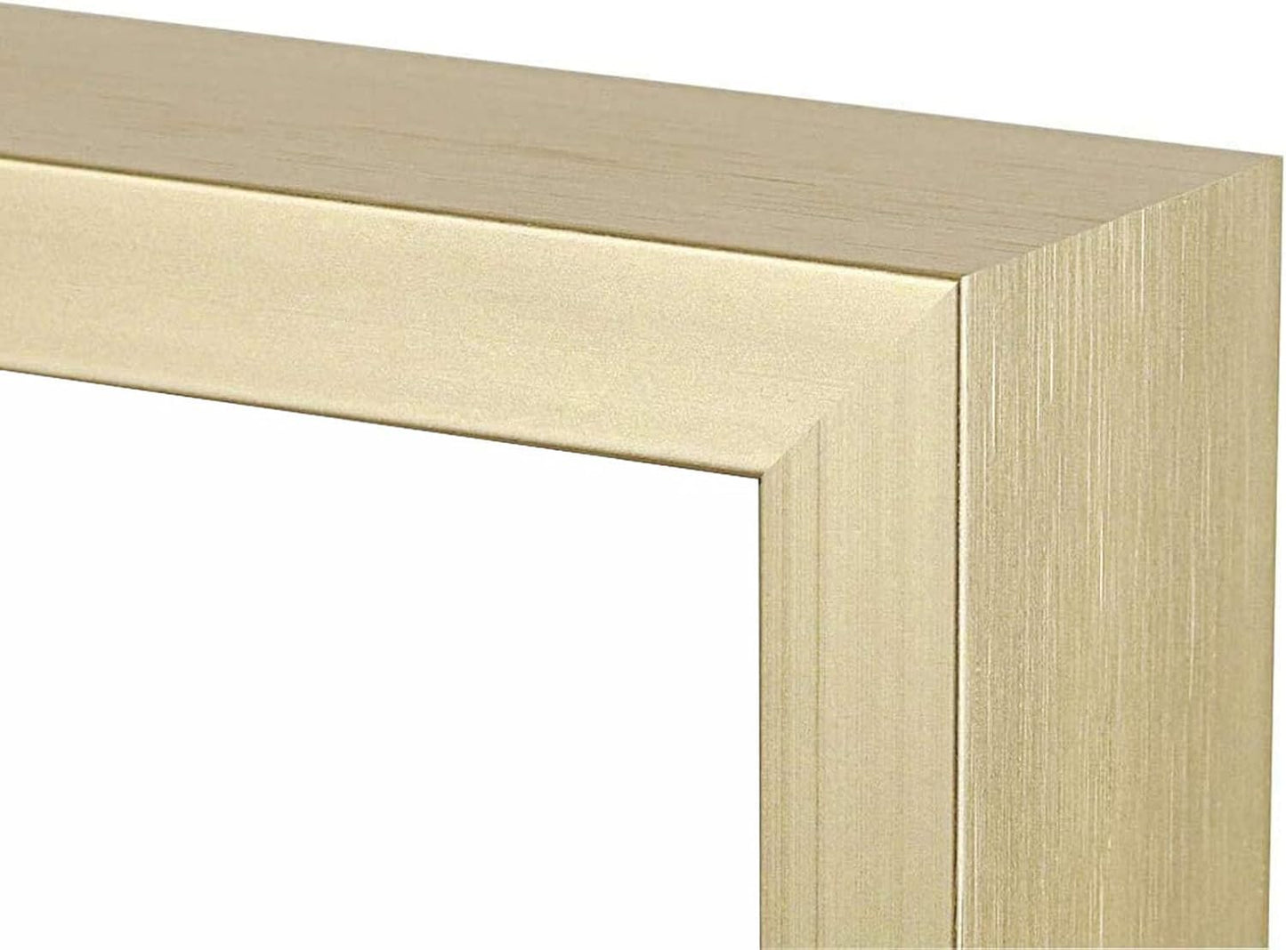 Frametory - 16x16 Aluminum Collage Picture Frame - Display 4x4 Pictures with 9 Openings Mat - Real Glass Front - Horizontal/Vertical Wall Mount - Gold 1 Pack