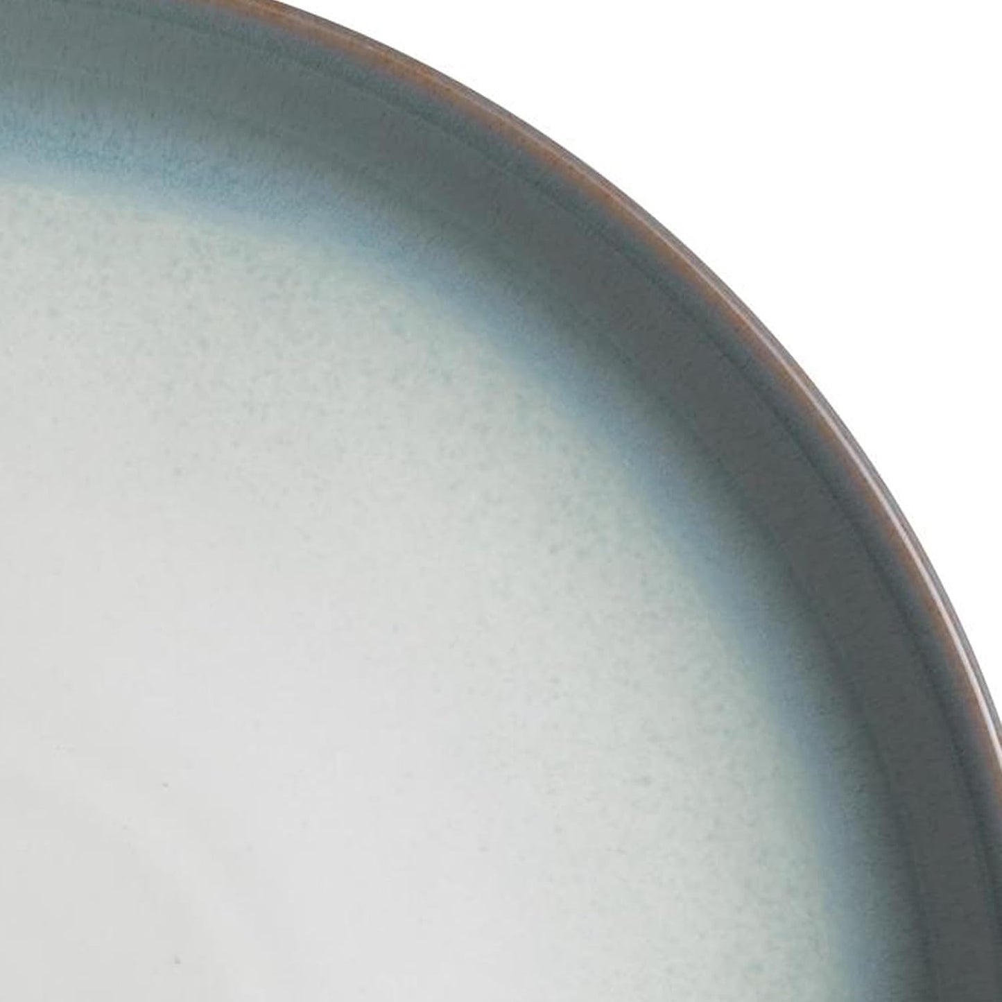 Denby - Azure Haze Coupe Dinner Plates Set of 6-10.25 Inch - Dishwasher Microwave Oven Safe - Reactive Blue Teal Glaze Large Ceramic Stoneware Plates - Scratch Chip Resistant