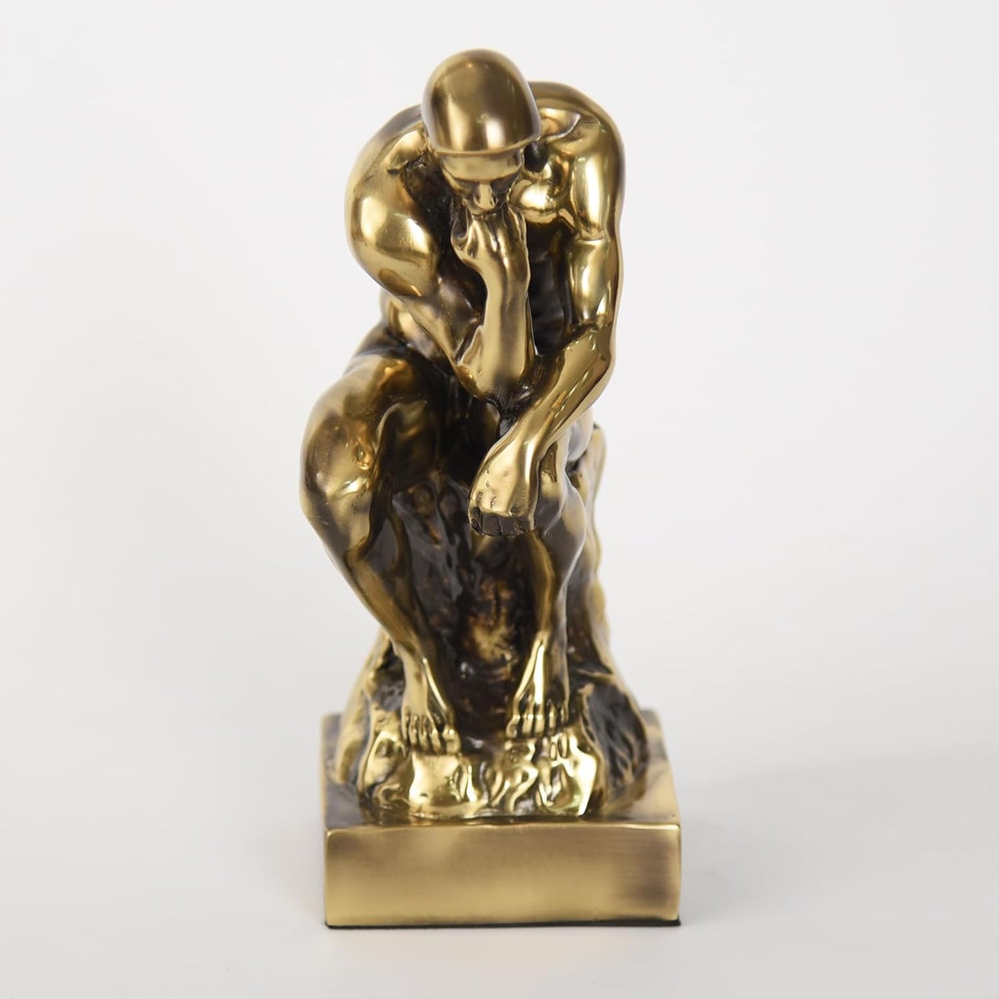 Magicsculp-The Thinker Statue in Brass 8.8 Inch Museum Grade Collectible Figurine Gift Box-(Medium-Brass)