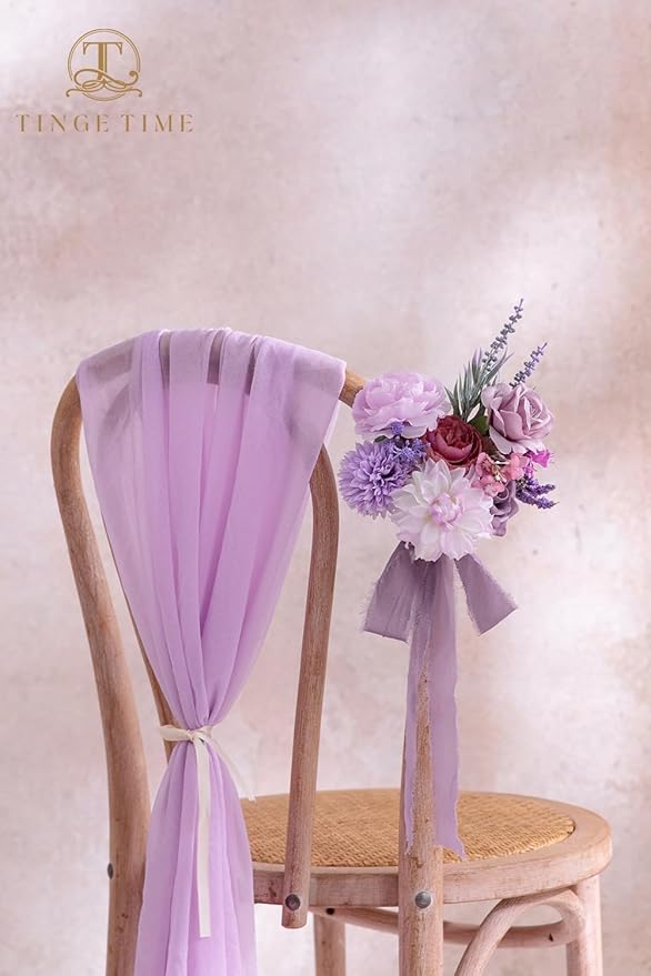 TINGE TIME Fake Flowers Artificial Flowers Peonies Bulbous Chrysanthemum Daisy Hydrangea Sunflower Violets Dahlia Daffodils Epiphyllum Orchid Cherry Blossom Camellia Leyaron (Light Purple)