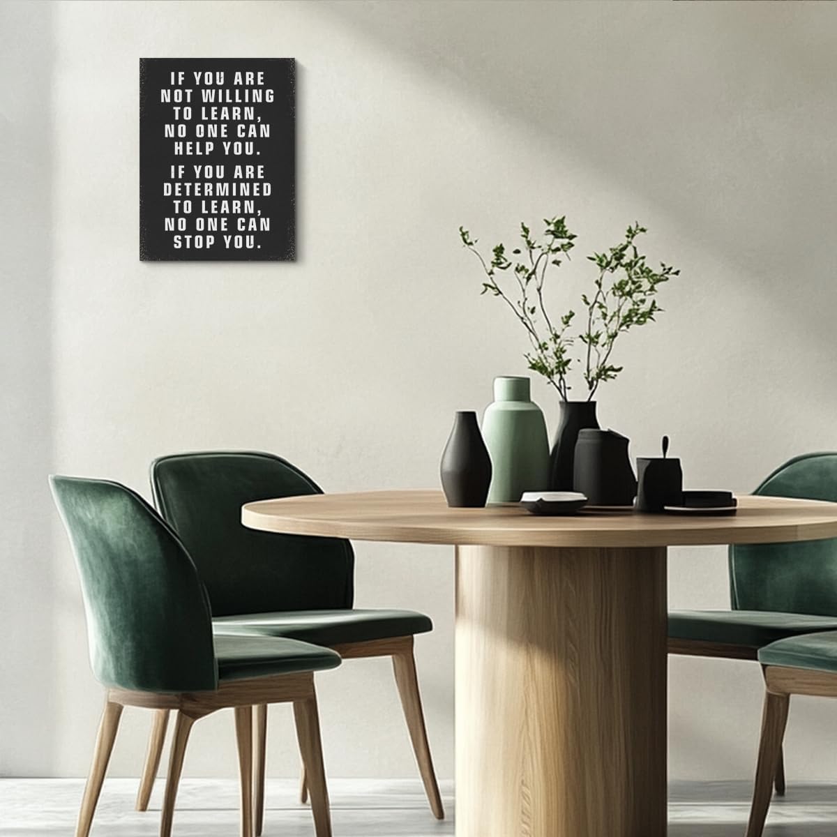 Inspirational Motivational Wall Art Decor, Motivational Quotes Poster Print Phrase Wall Art Positive Quotes, Positive Affirmations Wall Art Decor for Bedroom Office Classroom Study Gym Room