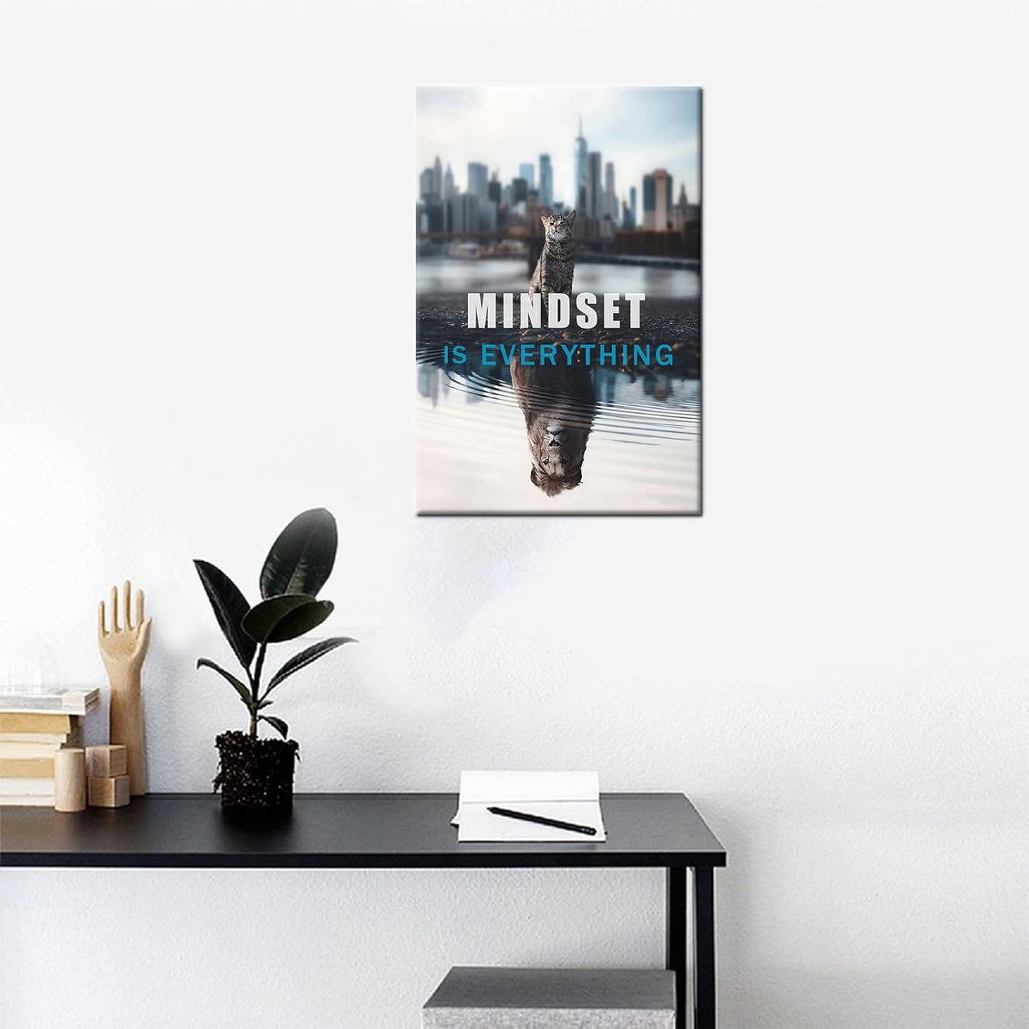 GoForArt Dream Big Motivational Canvas Wall Art, Inspirational Famous Quote Bedroom Living Room Decor, Positive Modern Landscape Mountain Office Dorm Room Poster Print (Inspirational-08, 12.00" x 18.00")