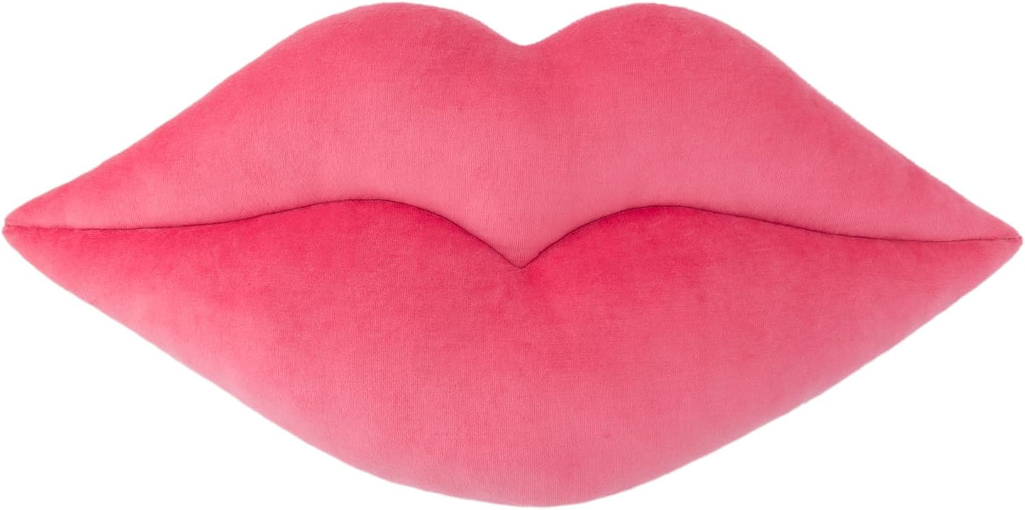 KINGROSE 3D Lip Throw Pillow Cute Decorative Pillows Soft Cushion for Sofa Couch Bed Home Decor Girls 12 x 24 Inches Pink
