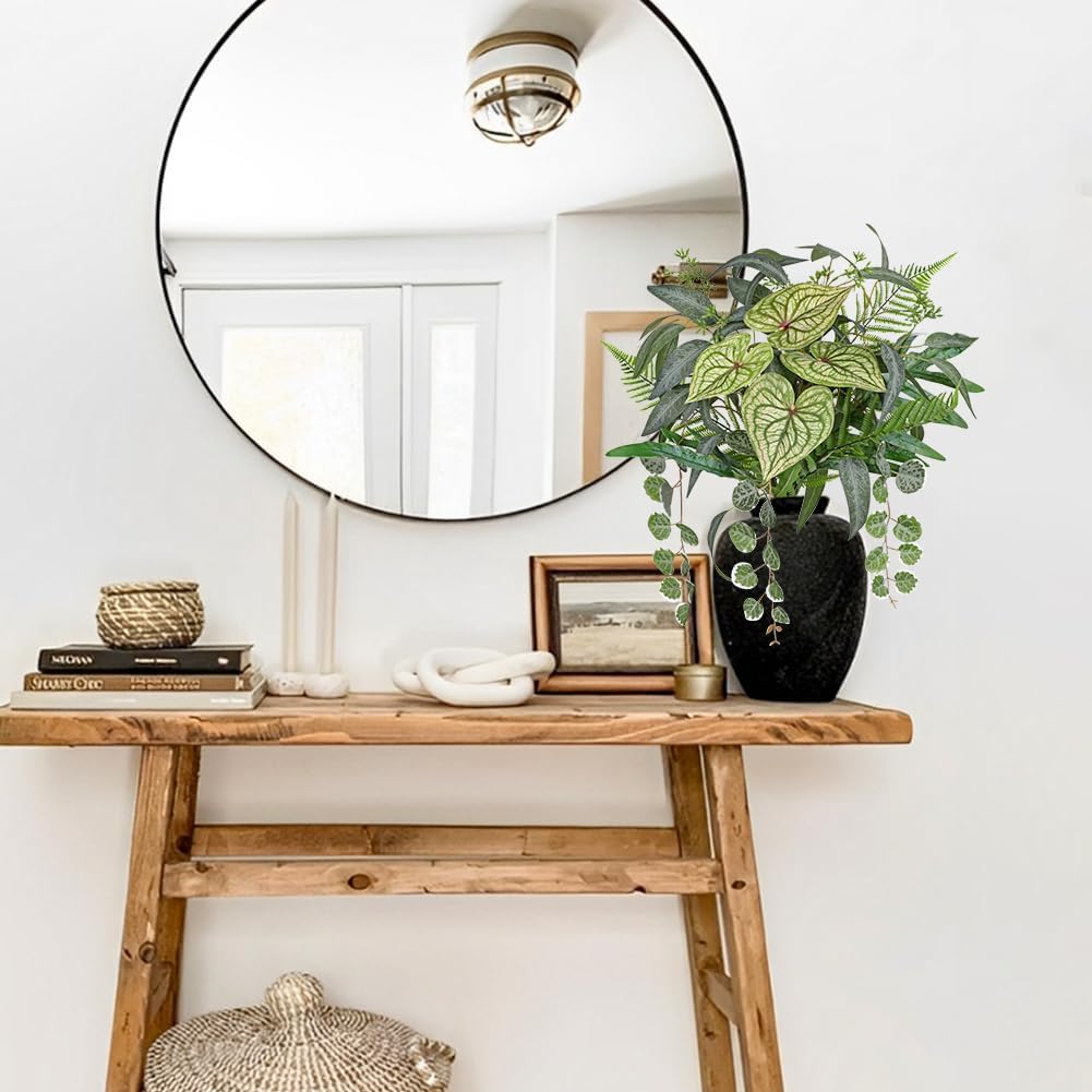 DILATATA Artificial Greenery Stems Box Set, 5 Kinds Mixed Eucalyptus Leaves Trailing Vine Plant Monstera Leaf Faux Plants for DIY Bouquets Wedding Floral Arrangements Table Centerpieces Vase Decor